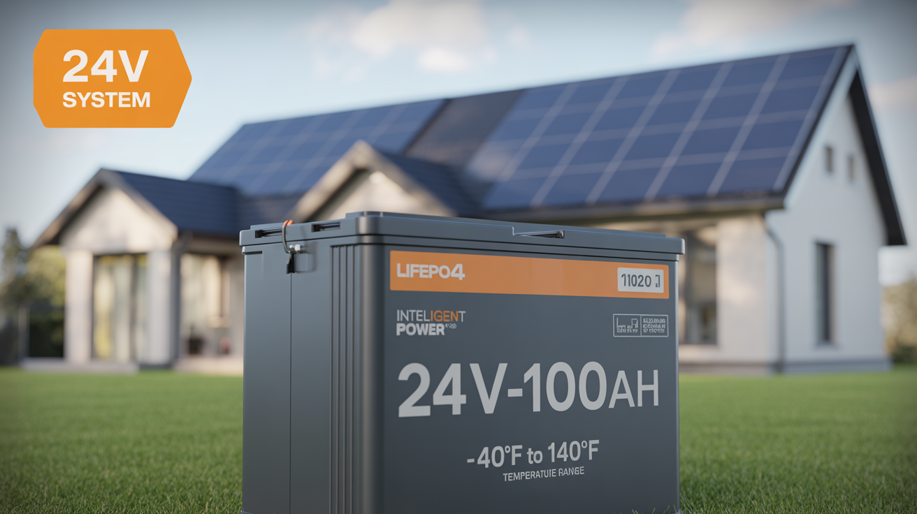 24V 100Ah Wide Temp LiFePO4 battery for backup power, telecommunications, and industrial systems