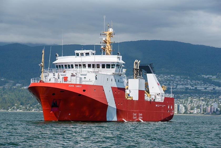 Marine vessel in ocean environment