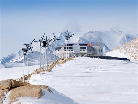 Scientific research station in extreme environment