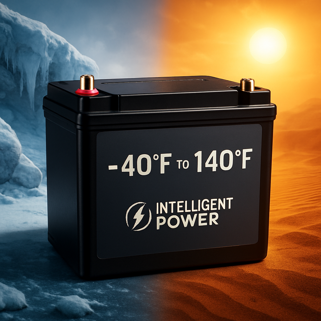 Wide Temp LiFePO4 battery operating in extreme conditions from arctic cold to desert heat